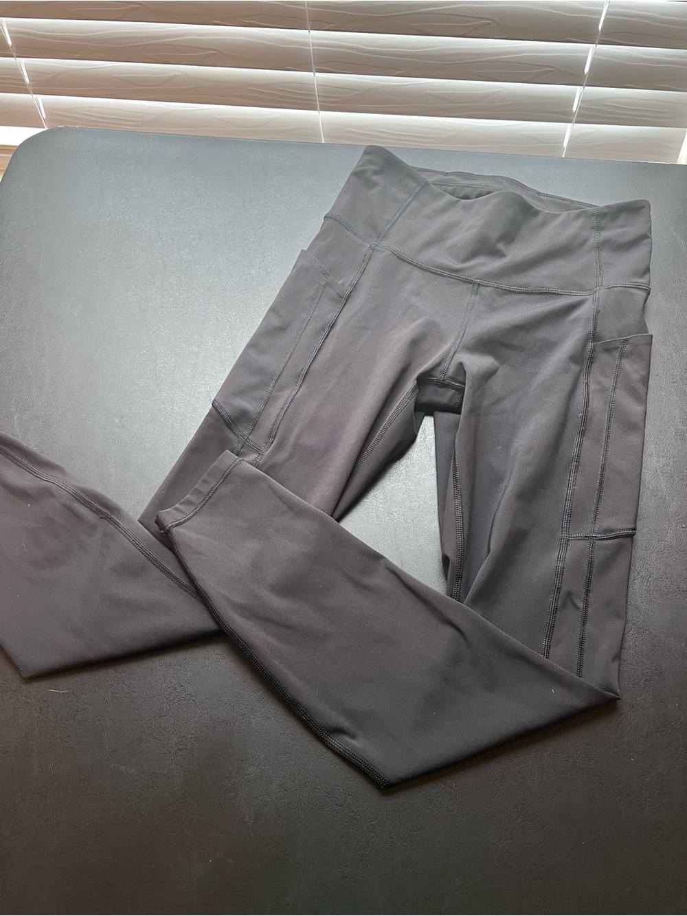 Athleta Black Performance Leggings with Side Pockets